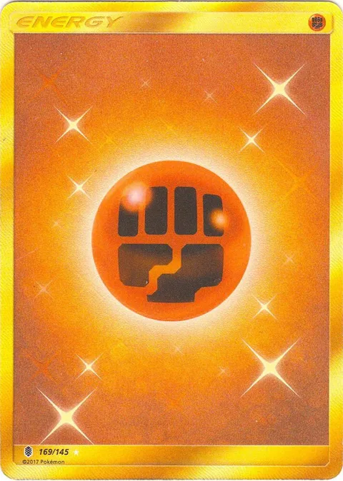 Fighting Energy Secret Rare #169/145 Holofoil Pokémon card from SM - Guardians Rising