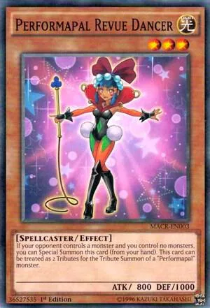 Performapal Revue Dancer MACR-EN003 1st Edition Yu-Gi-Oh card from Maximum Crisis