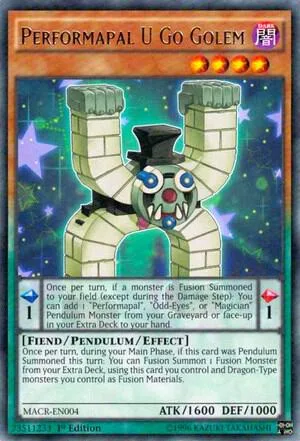 Performapal U Go Golem MACR-EN004 Unlimited Yu-Gi-Oh card from Maximum Crisis