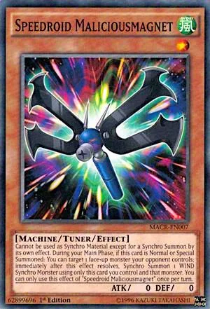 Speedroid Maliciousmagnet MACR-EN007 Unlimited Yu-Gi-Oh card from Maximum Crisis