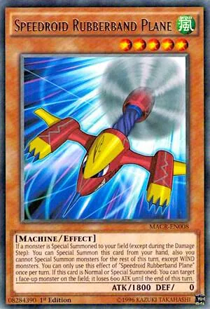 Speedroid Rubberband Plane MACR-EN008 1st Edition Yu-Gi-Oh card from Maximum Crisis