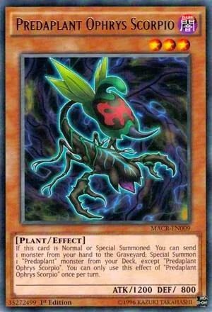 Predaplant Ophrys Scorpio MACR-EN009 Unlimited Yu-Gi-Oh card from Maximum Crisis