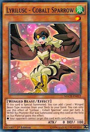 Lyrilusc - Cobalt Sparrow MACR-EN012 Unlimited Yu-Gi-Oh card from Maximum Crisis