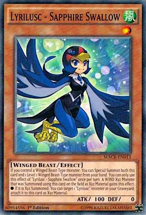 Lyrilusc - Sapphire Swallow MACR-EN013 Unlimited Yu-Gi-Oh card from Maximum Crisis