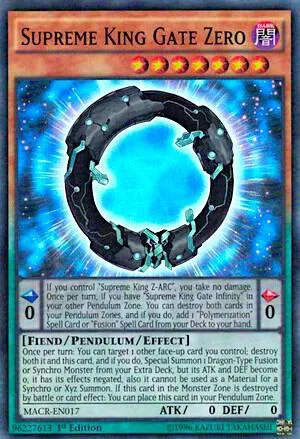 Supreme King Gate Zero MACR-EN017 Unlimited Yu-Gi-Oh card from Maximum Crisis