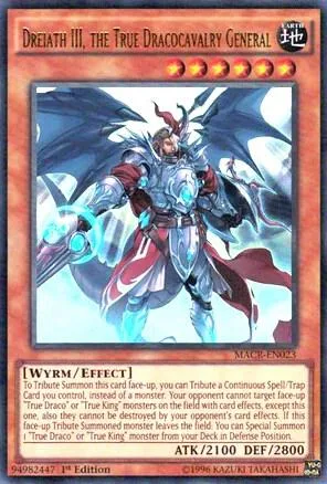 Dreiath III, the True Dracocavalry General MACR-EN023 1st Edition Yu-Gi-Oh card from Maximum Crisis