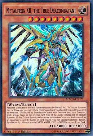 Metaltron XII, the True Dracombatant MACR-EN025 1st Edition Yu-Gi-Oh card from Maximum Crisis