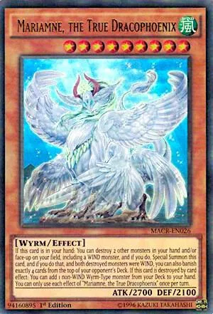 Mariamne, the True Dracophoenix MACR-EN026 1st Edition Yu-Gi-Oh card from Maximum Crisis