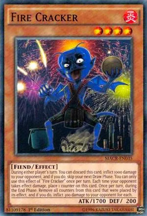 Fire Cracker MACR-EN035 Unlimited Yu-Gi-Oh card from Maximum Crisis