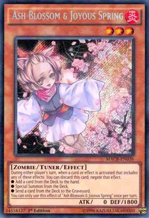 Ash Blossom & Joyous Spring MACR-EN036 1st Edition Yu-Gi-Oh card from Maximum Crisis