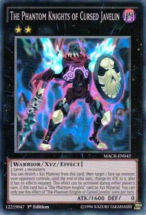 The Phantom Knights of Cursed Javelin MACR-EN042 Unlimited Yu-Gi-Oh card from Maximum Crisis