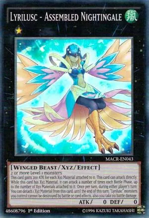 Lyrilusc - Assembled Nightingale MACR-EN043 1st Edition Yu-Gi-Oh card from Maximum Crisis