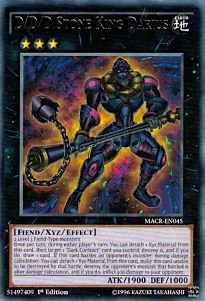 D/D/D Stone King Darius MACR-EN045 1st Edition Yu-Gi-Oh card from Maximum Crisis