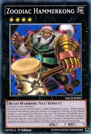 Zoodiac Hammerkong MACR-EN047 Unlimited Yu-Gi-Oh card from Maximum Crisis