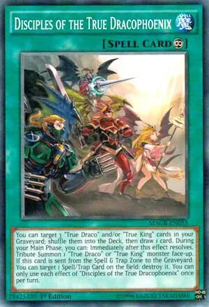 Disciples of the True Dracophoenix MACR-EN055 1st Edition Yu-Gi-Oh card from Maximum Crisis