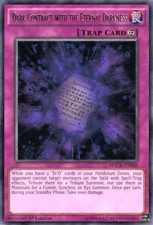 Dark Contract with the Eternal Darkness MACR-EN068 1st Edition Yu-Gi-Oh card from Maximum Crisis
