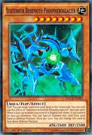 Subterror Behemoth Phospheroglacier MACR-EN083 1st Edition Yu-Gi-Oh card from Maximum Crisis