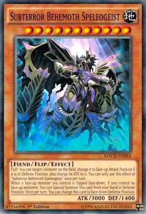 Subterror Behemoth Speleogeist MACR-EN084 1st Edition Yu-Gi-Oh card from Maximum Crisis