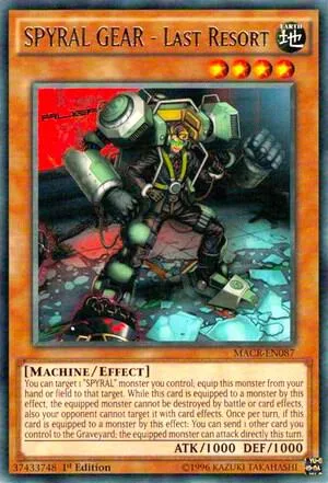 SPYRAL GEAR - Last Resort MACR-EN087 Unlimited Yu-Gi-Oh card from Maximum Crisis