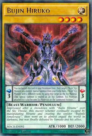 Bujin Hiruko MACR-EN092 Unlimited Yu-Gi-Oh card from Maximum Crisis