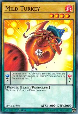 Mild Turkey MACR-EN095 Yu-Gi-Oh card from Maximum Crisis