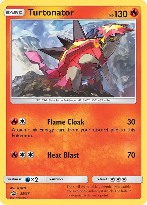 Turtonator #SM27 Holofoil Pokémon card from SM Promos