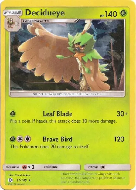 Decidueye - 011/149 Cracked Ice Holo #011/149 Holofoil Pokémon card from Deck Exclusives