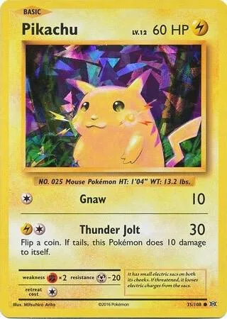 Pikachu - 35/108 Cracked Ice Holo #035/108 Holofoil Pokémon card from Deck Exclusives