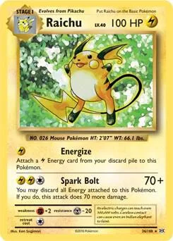 Raichu - 36/108 XY Evolutions #036/108 Pokémon card from Deck Exclusives