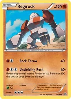 Regirock - 40/98 XY Ancient Origins #040/098 Holofoil Pokémon card from Deck Exclusives