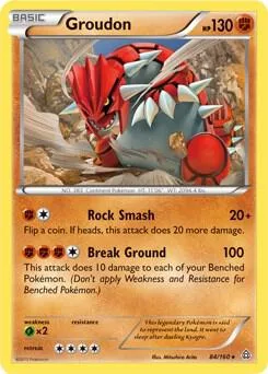 Groudon - 84/160 XY Primal Clash #084/160 Holofoil Pokémon card from Deck Exclusives