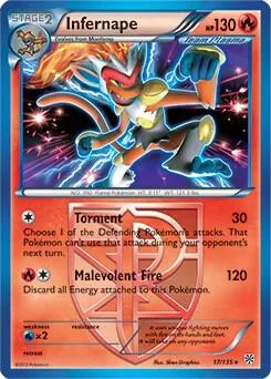Infernape - 17/135 BW Plasma Storm #017/135 Pokémon card from Deck Exclusives