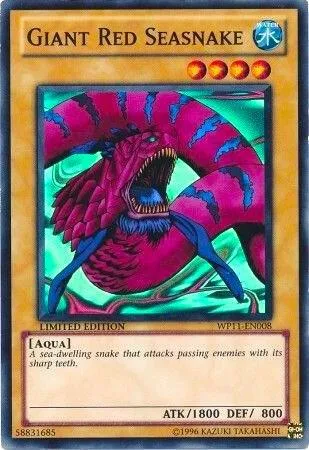Giant Red Seasnake WP11-EN008 Yu-Gi-Oh card from World Championship 2011 Card Pack