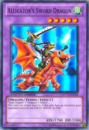 Alligator's Sword Dragon WP11-EN015 Yu-Gi-Oh card from World Championship 2011 Card Pack