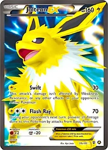 Jolteon EX - 28a/83 #028a/083 Holofoil Pokémon card from Alternate Art Promos