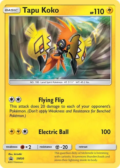 Tapu Koko #SM30 Holofoil Pokémon card from SM Promos