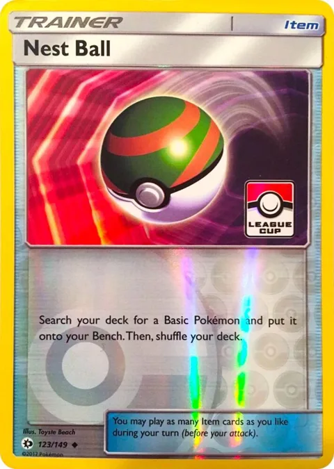 Nest Ball - 123/149 League Cup #123/149 Reverse Holofoil Pokémon card from League & Championship Cards