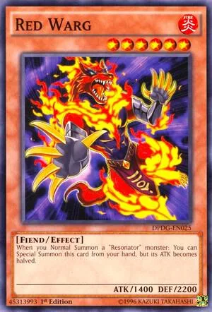 Red Warg DPDG-EN025 Yu-Gi-Oh card from Duelist Pack: Dimensional Guardians