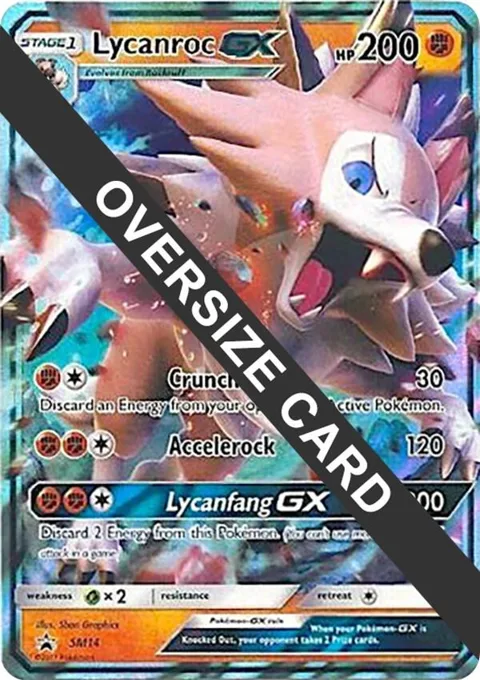 Lycanroc GX #SM14 Holofoil Pokémon card from Jumbo Cards