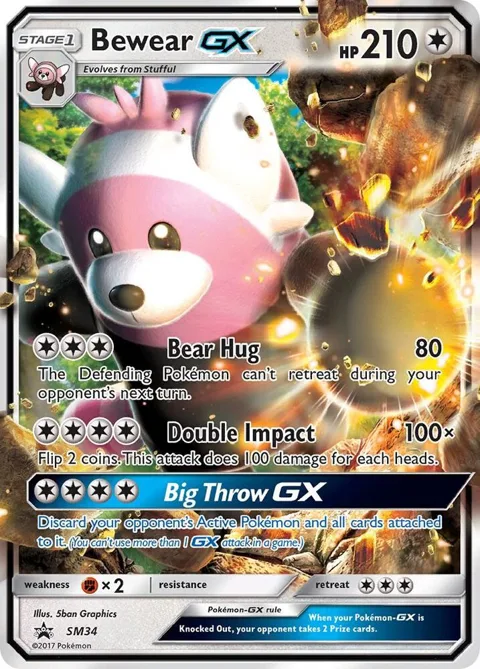 Bewear GX #SM34 Holofoil Pokémon card from SM Promos
