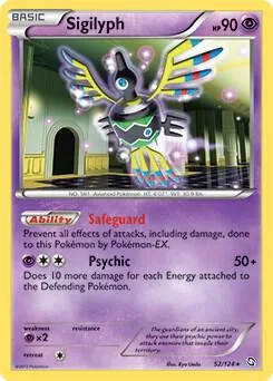 Sigilyph - 52/124 #052/124 Pokémon card from Deck Exclusives