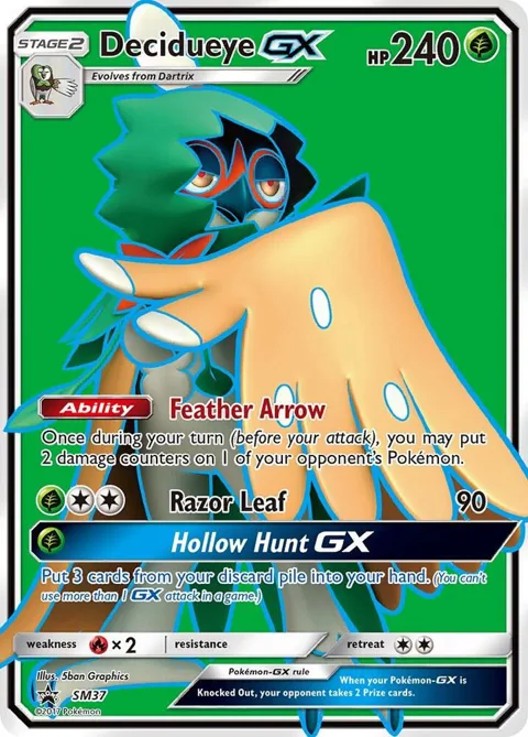 Decidueye GX #SM37 Holofoil Pokémon card from SM Promos