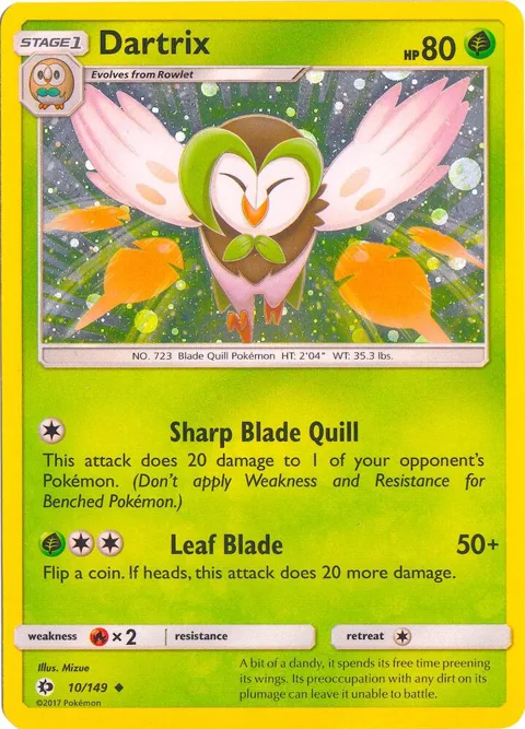 Dartrix - 10/149 Cosmos Holo #010/149 Holofoil Pokémon card from Blister Exclusives