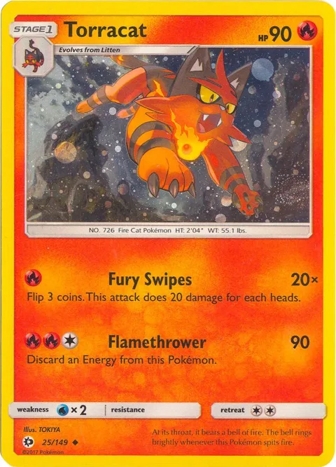 Torracat - 25/149 Cosmos Holo #025/149 Holofoil Pokémon card from League & Championship Cards
