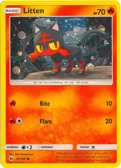 Litten - 24/149 Cosmos Holo #024/149 Holofoil Pokémon card from Miscellaneous Cards & Products