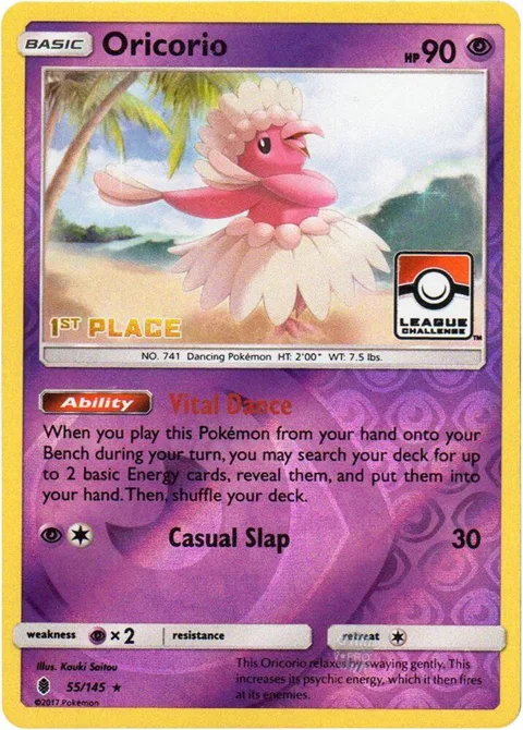 Oricorio - 55/145 League Challenge [1st Place] #055/145 Reverse Holofoil Pokémon card from League & Championship Cards