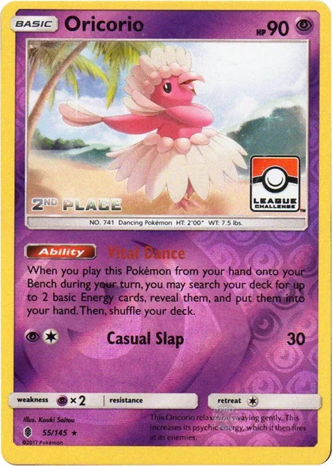Oricorio - 55/145 League Challenge [2nd Place] #055/145 Reverse Holofoil Pokémon card from League & Championship Cards