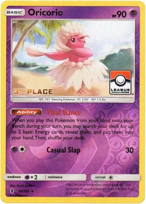 Oricorio - 55/145 League Challenge [3rd Place] #055/145 Reverse Holofoil Pokémon card from League & Championship Cards