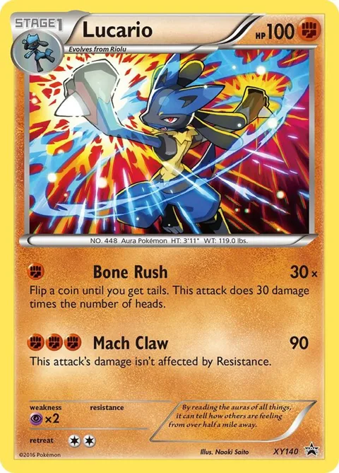 Lucario #XY140 Holofoil Pokémon card from XY Promos