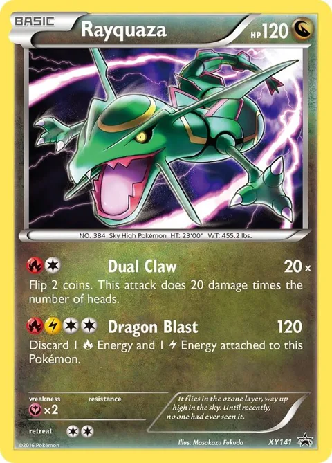 Rayquaza #XY141 Holofoil Pokémon card from XY Promos